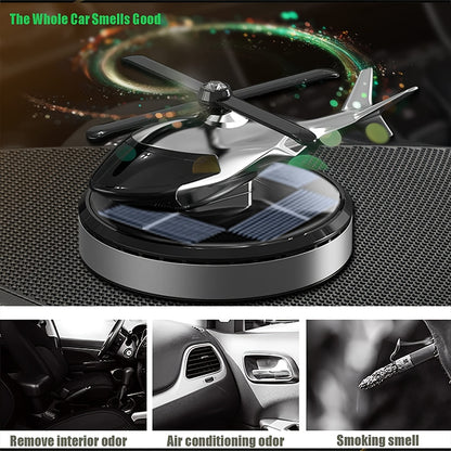 Car Air Freshener Solar Helicopter