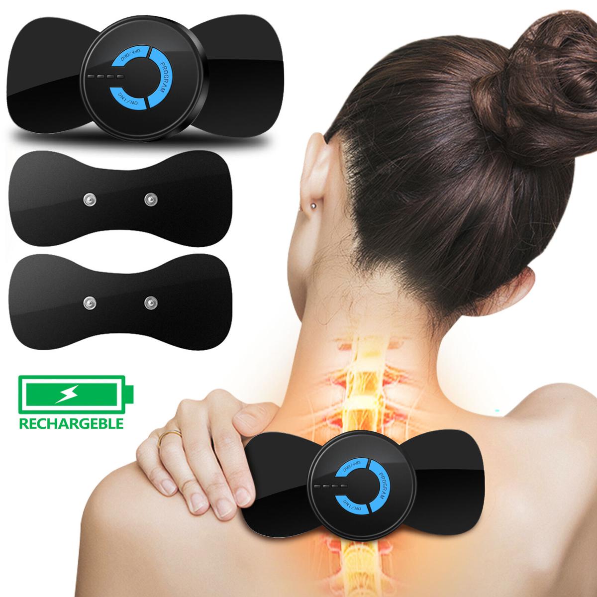 EMS Mini Electric Pulse Neck Massager LCD Display 8 Mode Cervical body Massager