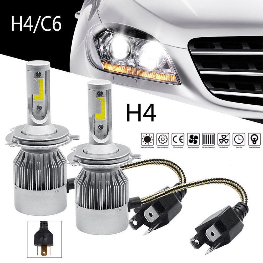 2 Pcs C6 h4 Led Light For Bikes And For all Cars