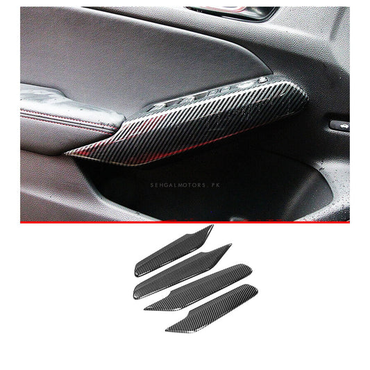 Honda Civic Inner Door Panel Trim Carbon Fiber - Model 2022-2023