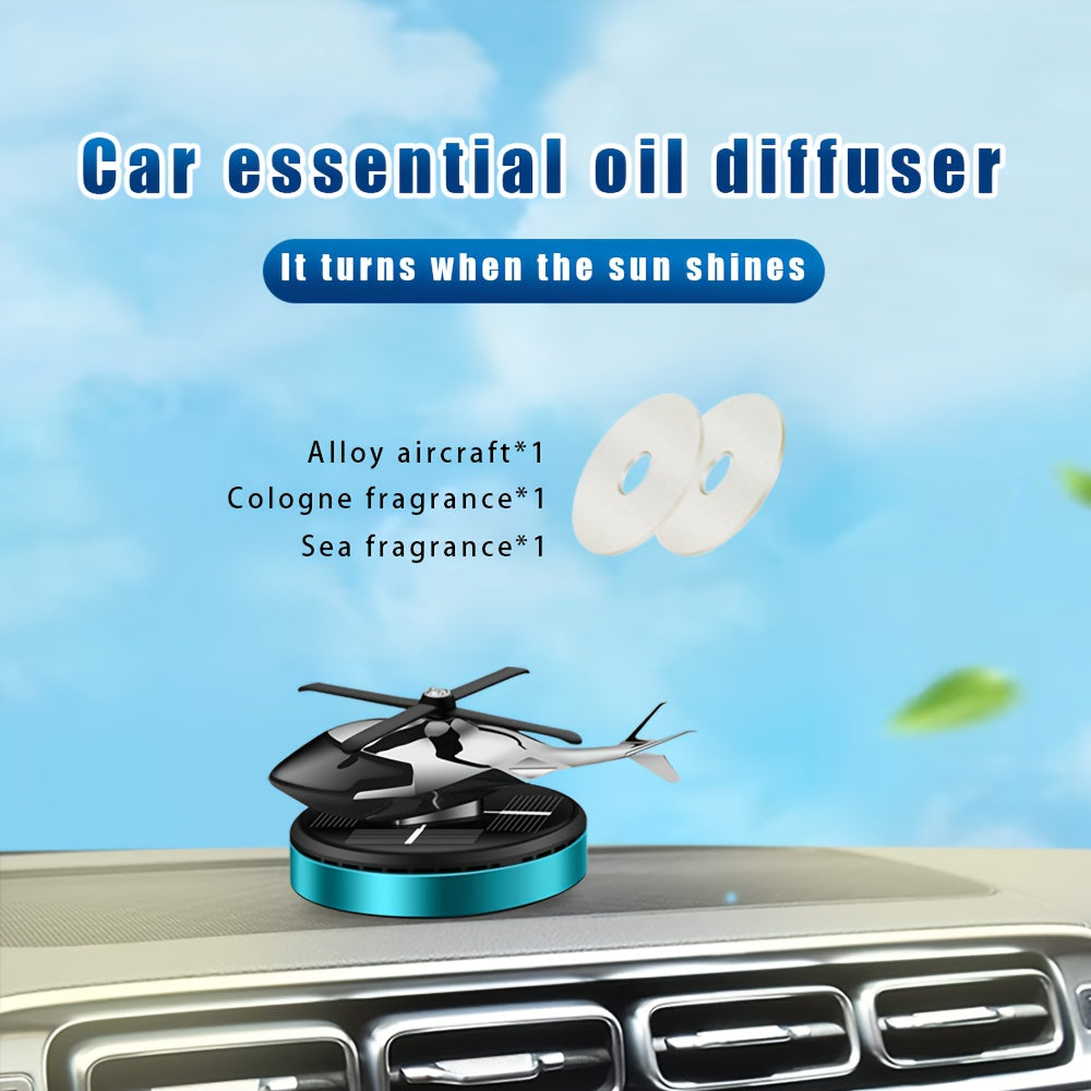 Car Air Freshener Solar Helicopter