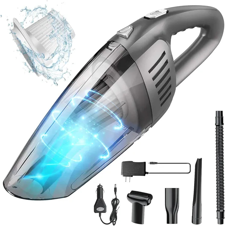 Portable Cordless Handheld Vacuum Cleaner, 8000PA Strong Suction, 120W High Power, Wet & Dry Use, Quick Cleaning for Car, House & Office