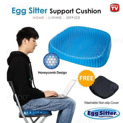 Egg Sitter Absorb Pressure Support Back Pain Relief Breathable Cooling for Car and Office Comfortable Cushion Seat Gel Non-Slip