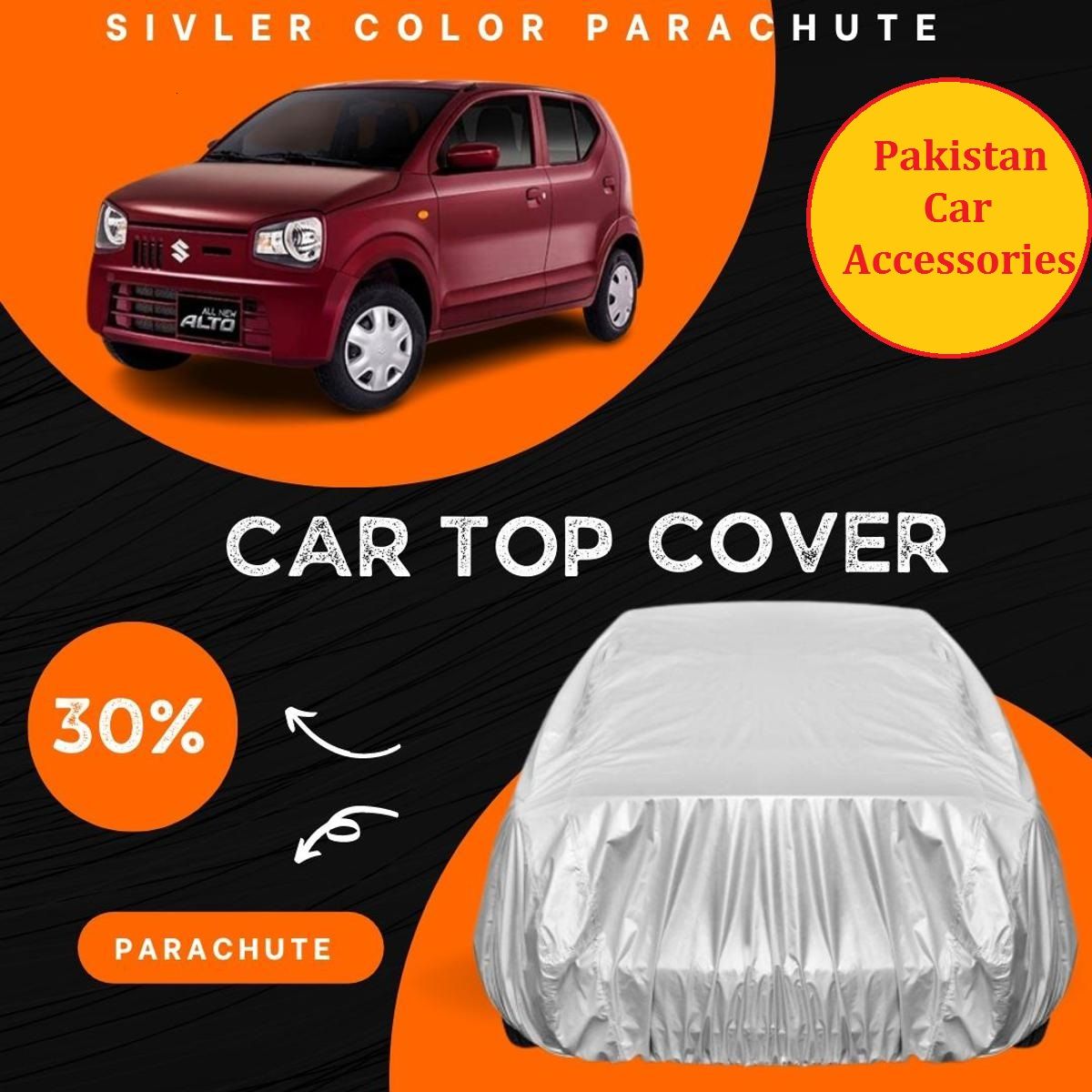 SUZUKI ALTO NEW TOP COVER , FULL BODY COVER , ALL WEAHTER RESISTANT (PARACHUTE)