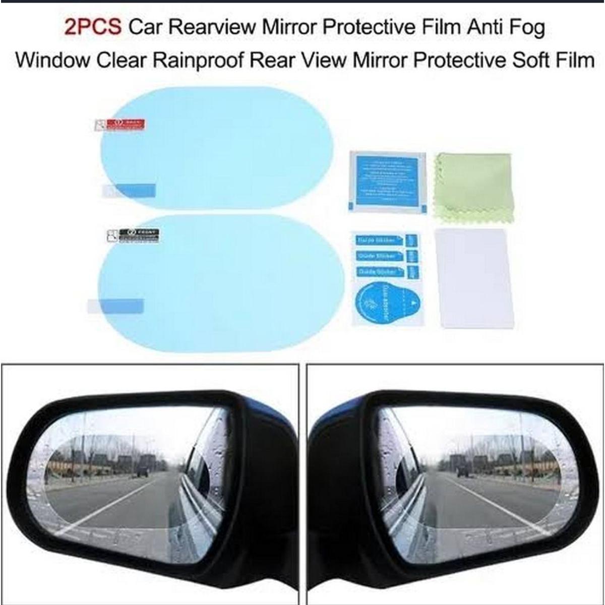 2Pc Anti Fog Film,Car Rearview Waterproof Anti-Fogging