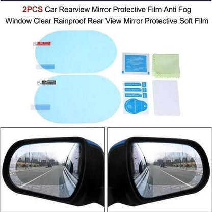 2Pc Anti Fog Film,Car Rearview Waterproof Anti-Fogging