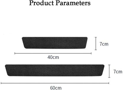 Set of 4 car door sill protectors, for MG3, MG4, EV, MG5, MG6, MG HS, MG Marvel, R, MG ZS, carbon fibre door sill sticker, anti-scratch wear door sill protection.