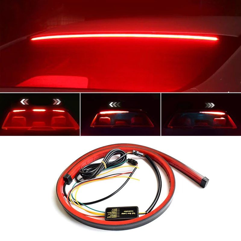 100cm Car Tail Strip Light Universal Red LED Running Brake