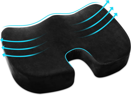 Orthopaedic Seat Cushion: Washable Ergonomic Seat Cushion for Car Memory Foam U-Shaped Office Chair Cushion for Wheelchair Car Seat