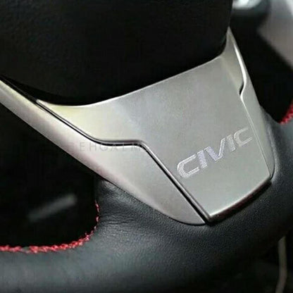 Honda Civic Steering Chrome Trim - Model 2016-2021 | Steering Trim | Chrome Civic Trim | Steering Chrome | Civic Chrome Trim For Steering