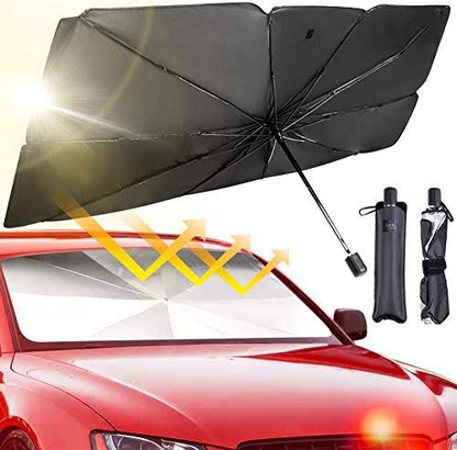 Car Umbrella Sun Shade Cover for Windshield UV Reflecting Foldable Front Car Sunshade Umbrella