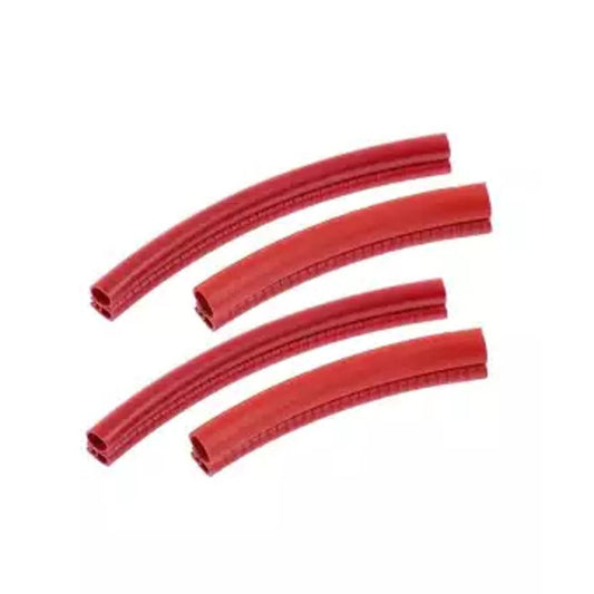 Car Rubber Door Guards - Car Doors Edge Protectors - 4 Pcs RED