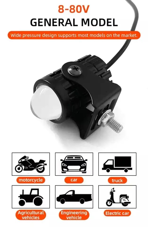 Dual Function White-Yellow Lens Projectors Auxiliary Bright Light