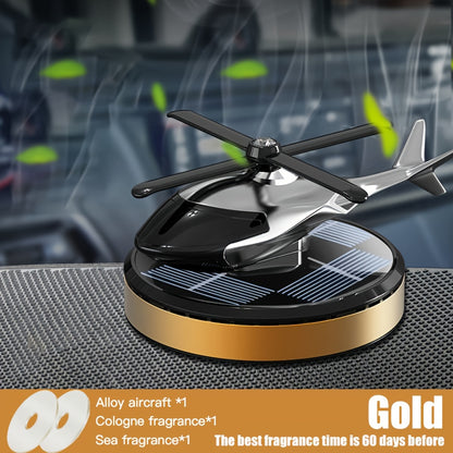 Car Air Freshener Solar Helicopter