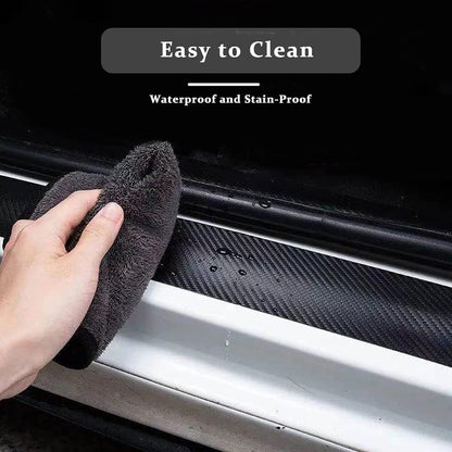 Set of 4 car door sill protectors, for MG3, MG4, EV, MG5, MG6, MG HS, MG Marvel, R, MG ZS, carbon fibre door sill sticker, anti-scratch wear door sill protection.