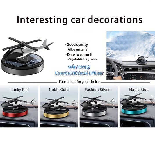 Car Air Freshener Solar Helicopter