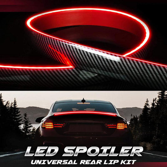 Universal Rear Car Spoiler Led Kit Light Trunk Lip - Flow Turn Signal ~ Trunk Spolier Light - 130cm - 12V