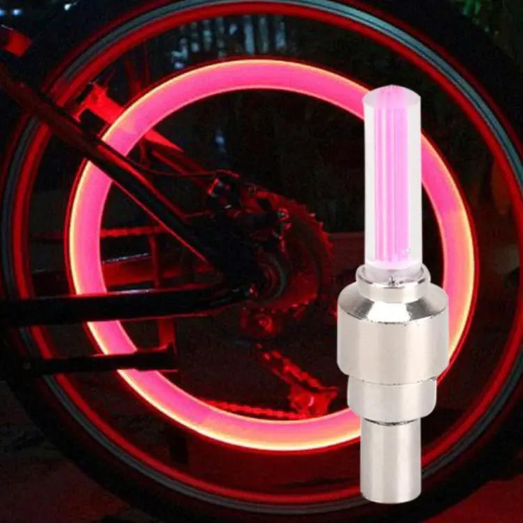 2 Pcs Motion Sensor Universal LED Nozzle Light Cap for Bikes, Cars and Cycle