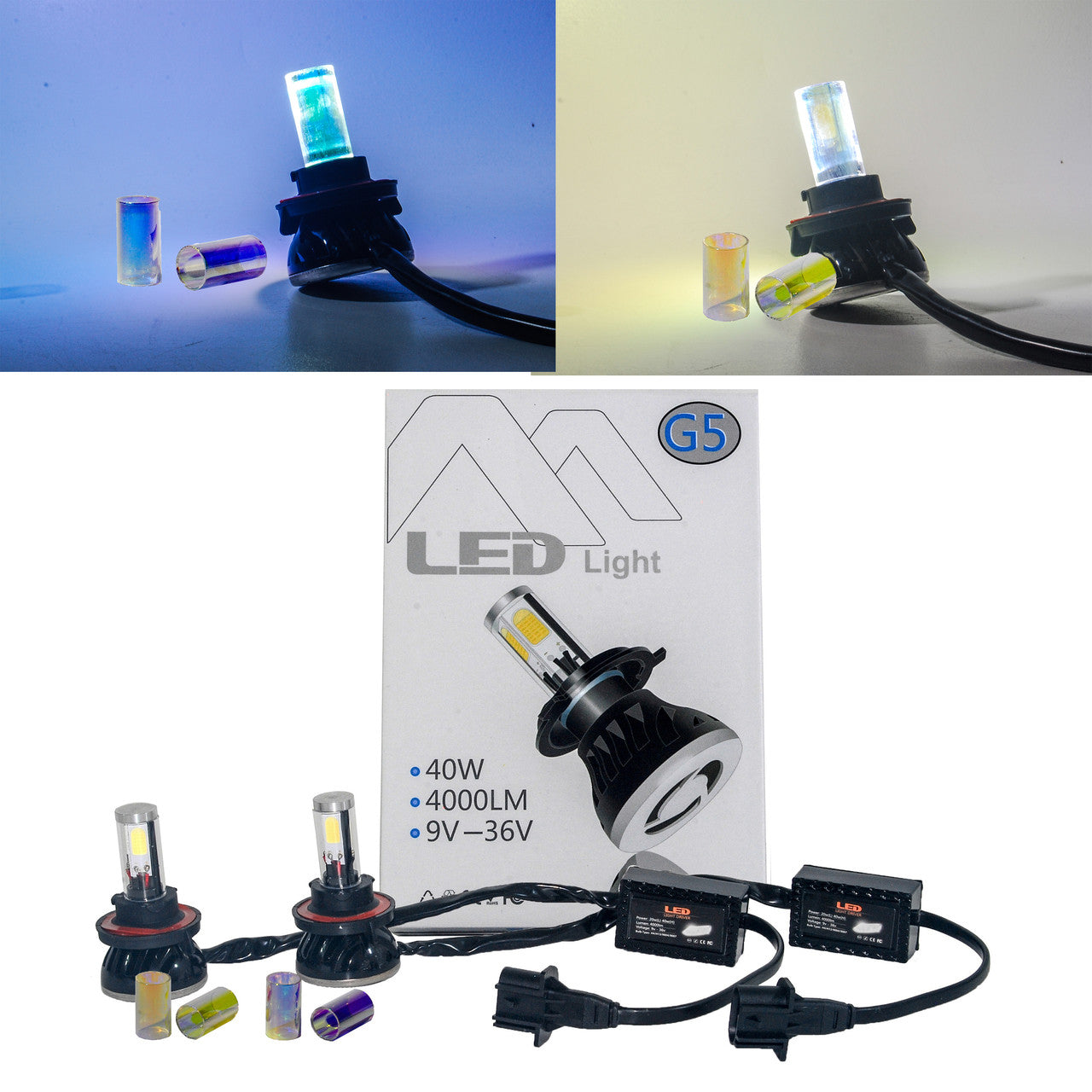 G5 Led Head Light Bulb H4 2Pc Pair