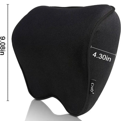 Car Back Neck Cushion Comfortable Pillow Auto Accessories black