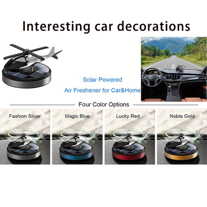 Car Air Freshener Solar Helicopter