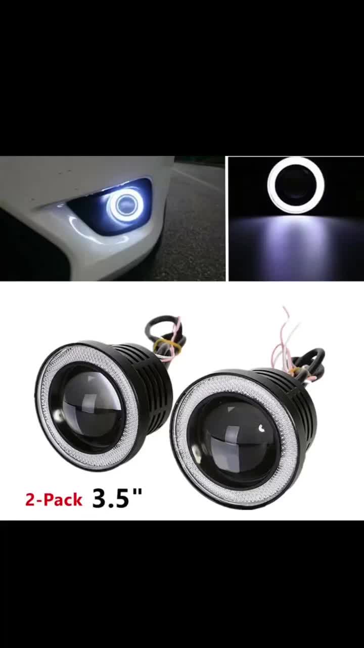 Universal Angel Eyes Fog Light Projector with Ring light