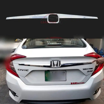 Honda Civic X Back Rear Trunk Lid Chrome Garnish – Model 2016-2021