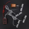 Remote-Controlled White Strobe Flasher Kit for Cars and Jeeps - Set of 4