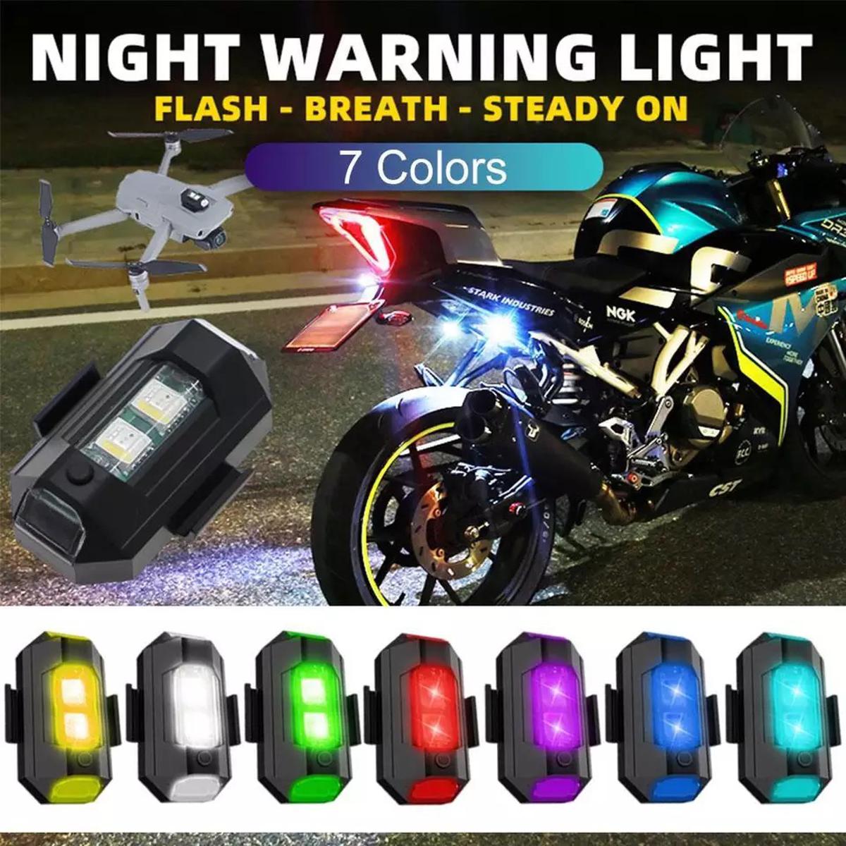 3PCS LED Flasher Light (7 Colors) Strobe LED Lights For Auto Car Drone Bicycle Bike