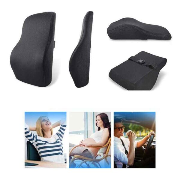 Car Seat Lumbar Support Cushion Firm Insert Memory Cotton