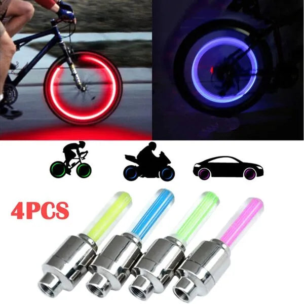 Pack Of 4 Universal Car / Bike Tyre LED Light with Motion Sensor