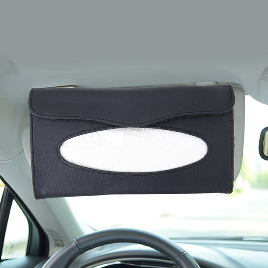 Leather Car Sun Visor Tissue Paper Holder Dispenser Box