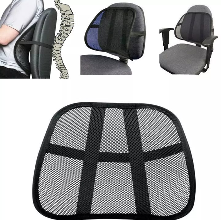 OtecH Ergonomic Universal Lumbar Back Support Insert for Use in Any Car or Office Chair Truck Seat Black