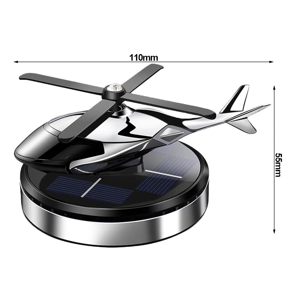 New Shape Silver Solar Helicopter For Car Dashboard Perfume