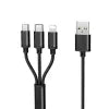 3 in 1 Fast Charging Cable pure copper For Car Home and office Type-C