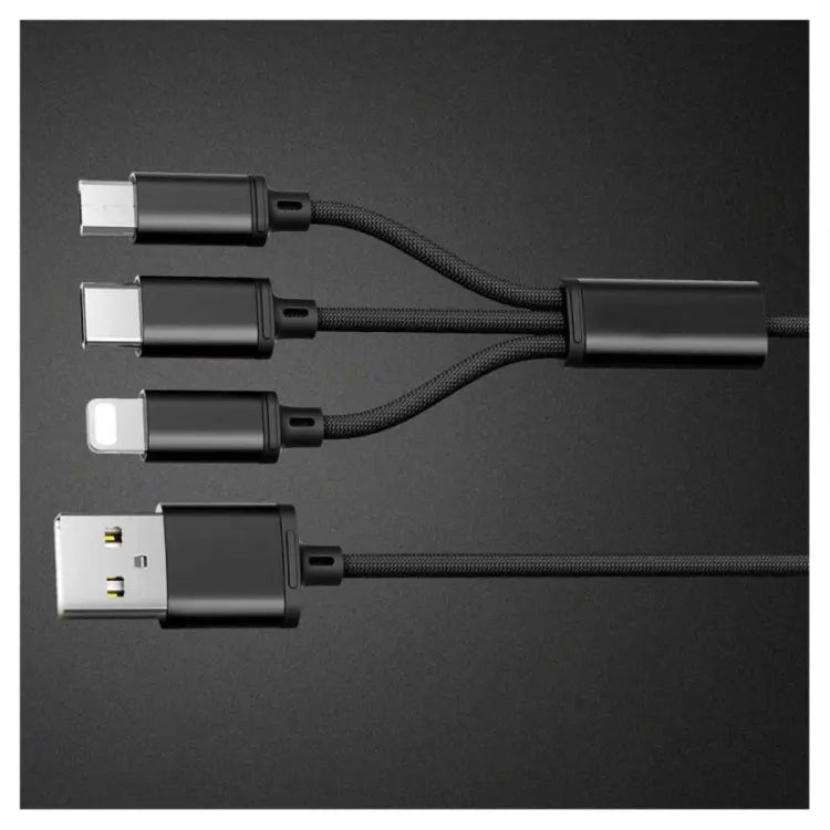 3 in 1 Fast Charging Cable pure copper For Car Home and office Type-C