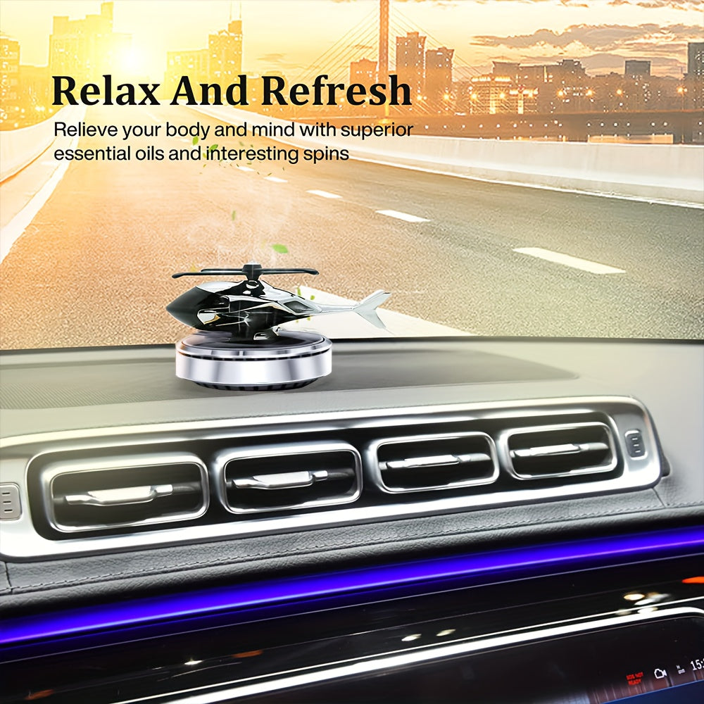 Car Air Freshener Solar Helicopter