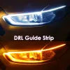 Universal FLexible Headlights DRL With Running Indicator For Car - 2pcs