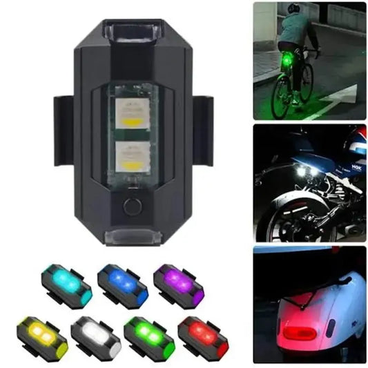 3PCS LED Flasher Light (7 Colors) Strobe LED Lights For Auto Car Drone Bicycle Bike