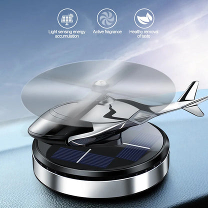 New Shape Silver Solar Helicopter For Car Dashboard Perfume