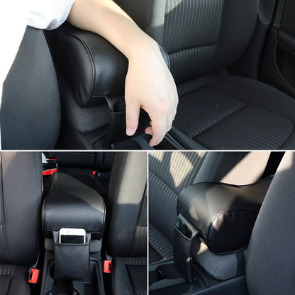 Car Armrest Box Mat Pad Car Memory Foam Armrest Cushion Center Console Armrest Pillow With Mobile Phone Holder Storage Bag