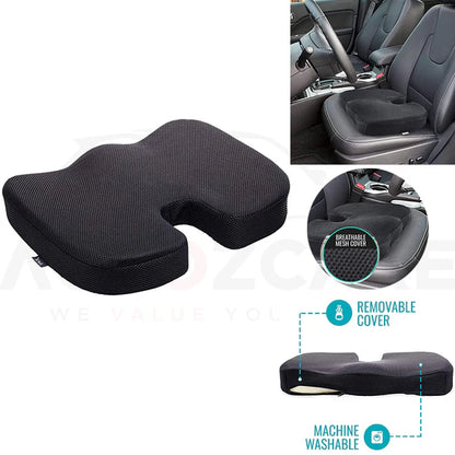 Foam Orthopedic Wedge Car Seat Cushion, Non-Slip Coccyx Pad, Pain Relief - for Car and Office