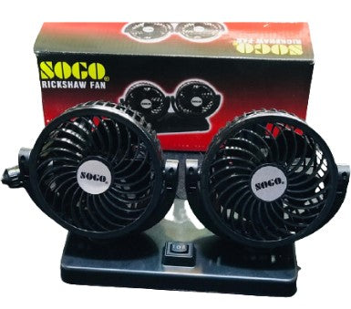 SOGO Double Headed Car Ac Fan 12v