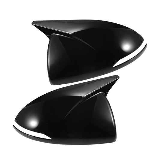 Unique Bargains Pair Car Rear View Mirror Cover Cap Overlay Gloss Black for Hyundai Sonata 20-23 Mirror Guard Covers