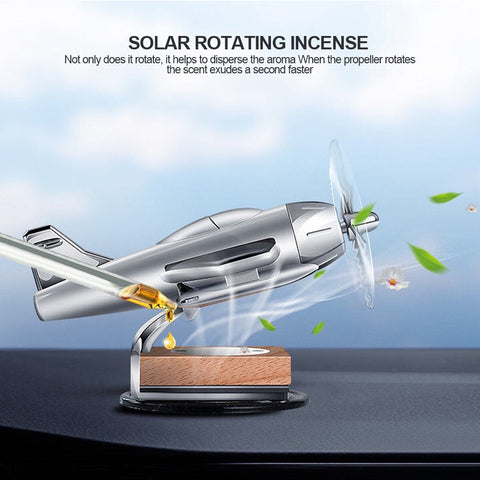 Silver Solar Aircraft With Car Fragrance