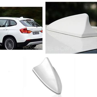 Car Shrk Fin Antenna Roof Top Mount - Universal White Color