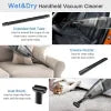 Portable Cordless Handheld Vacuum Cleaner, 8000PA Strong Suction, 120W High Power, Wet & Dry Use, Quick Cleaning for Car, House & Office