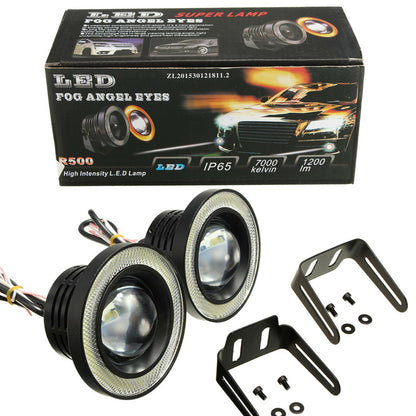 Universal Angel Eyes Fog Light Projector with Ring light