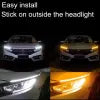 Universal FLexible Headlights DRL With Running Indicator For Car - 2pcs