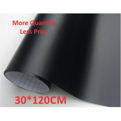 30cmx120cm Matte Black Vinyl Car and Motorcycle Wrap Sheet.